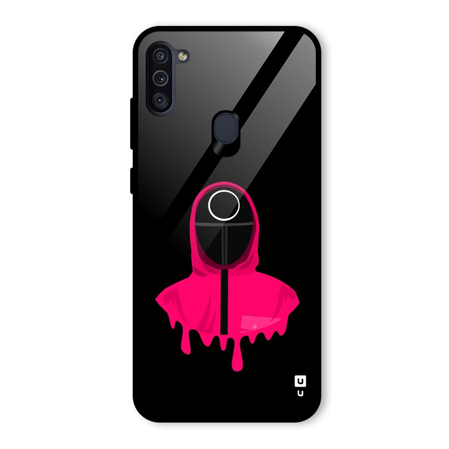 Squid Game Illustration Art Glass Back Case for Galaxy M11