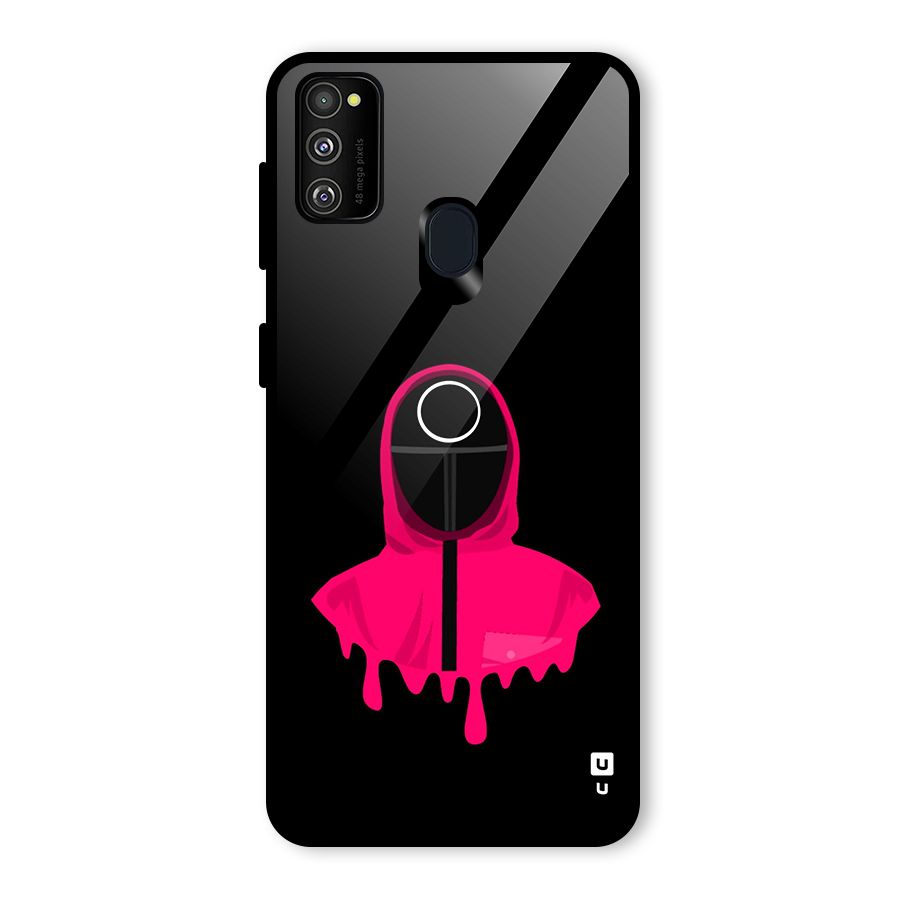 Squid Game Illustration Art Glass Back Case for Galaxy M30s