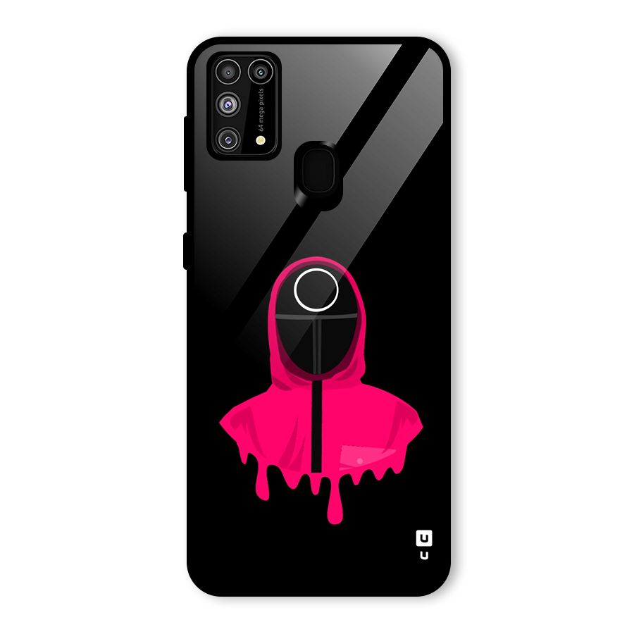Squid Game Illustration Art Glass Back Case for Galaxy M31