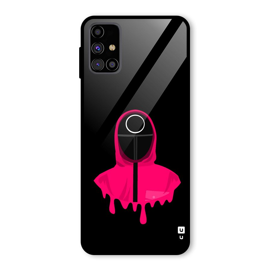 Squid Game Illustration Art Glass Back Case for Galaxy M31s