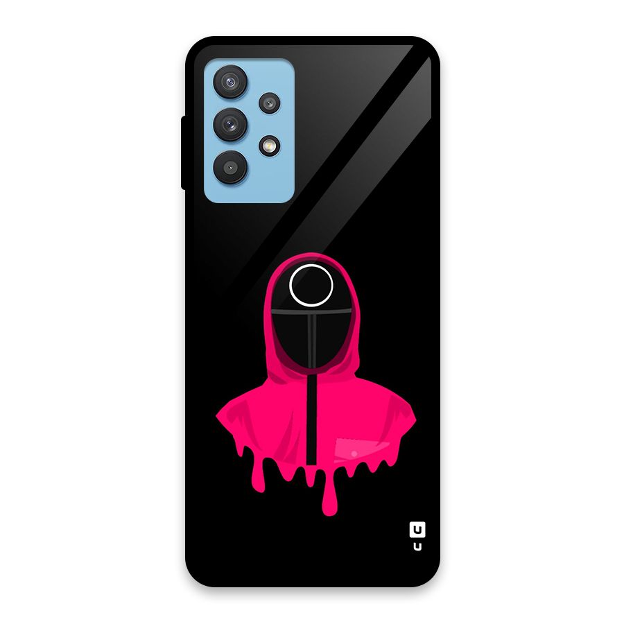 Squid Game Illustration Art Glass Back Case for Galaxy M32 5G