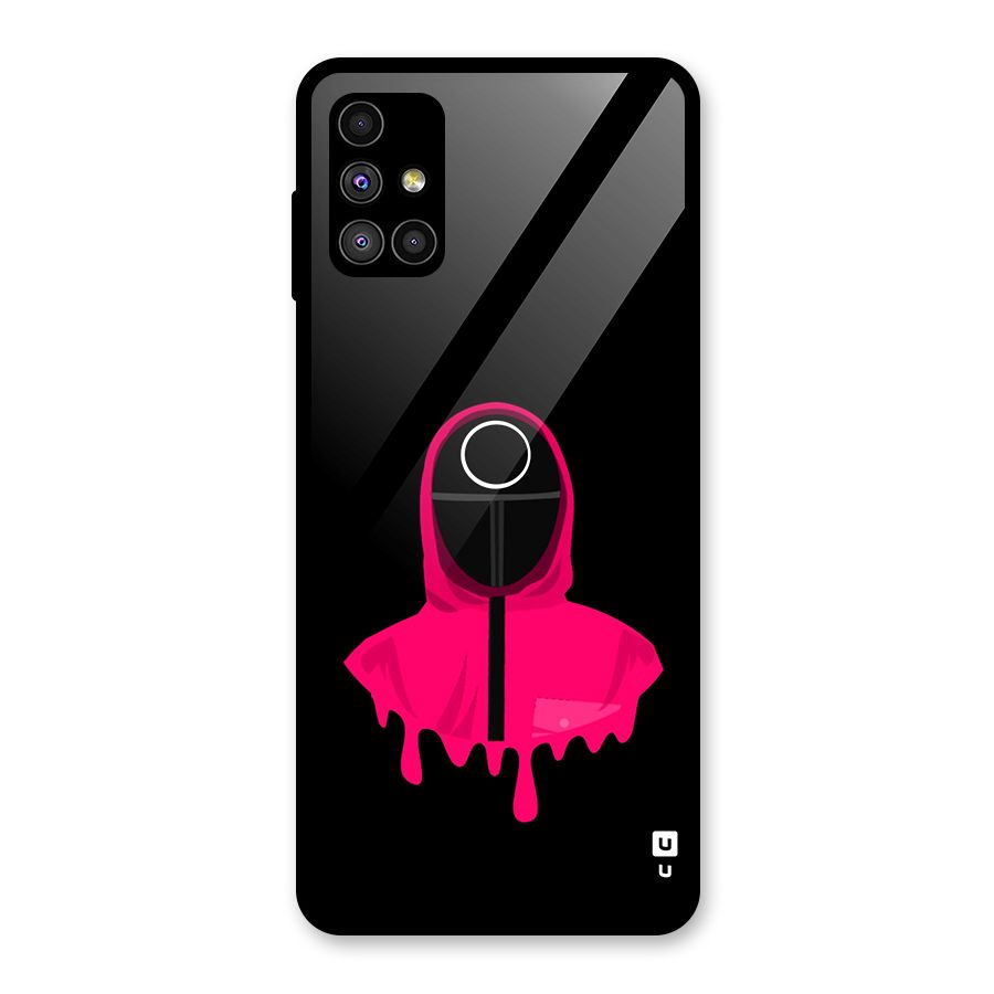 Squid Game Illustration Art Glass Back Case for Galaxy M51