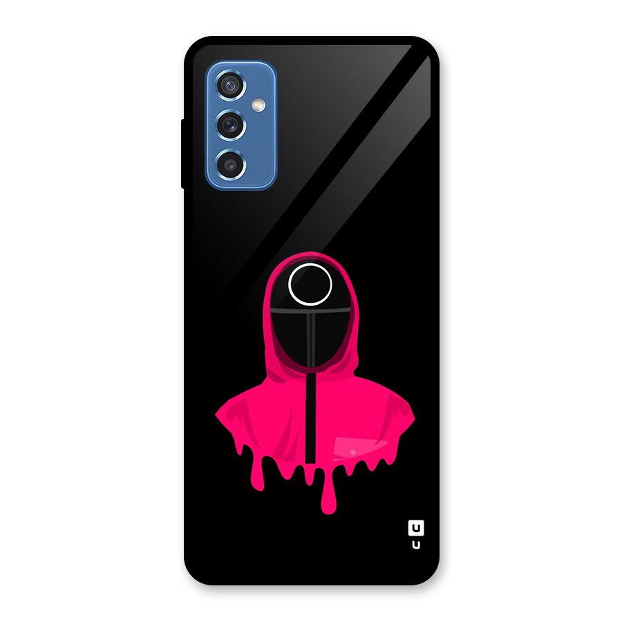 Squid Game Illustration Art Glass Back Case for Galaxy M52 5G