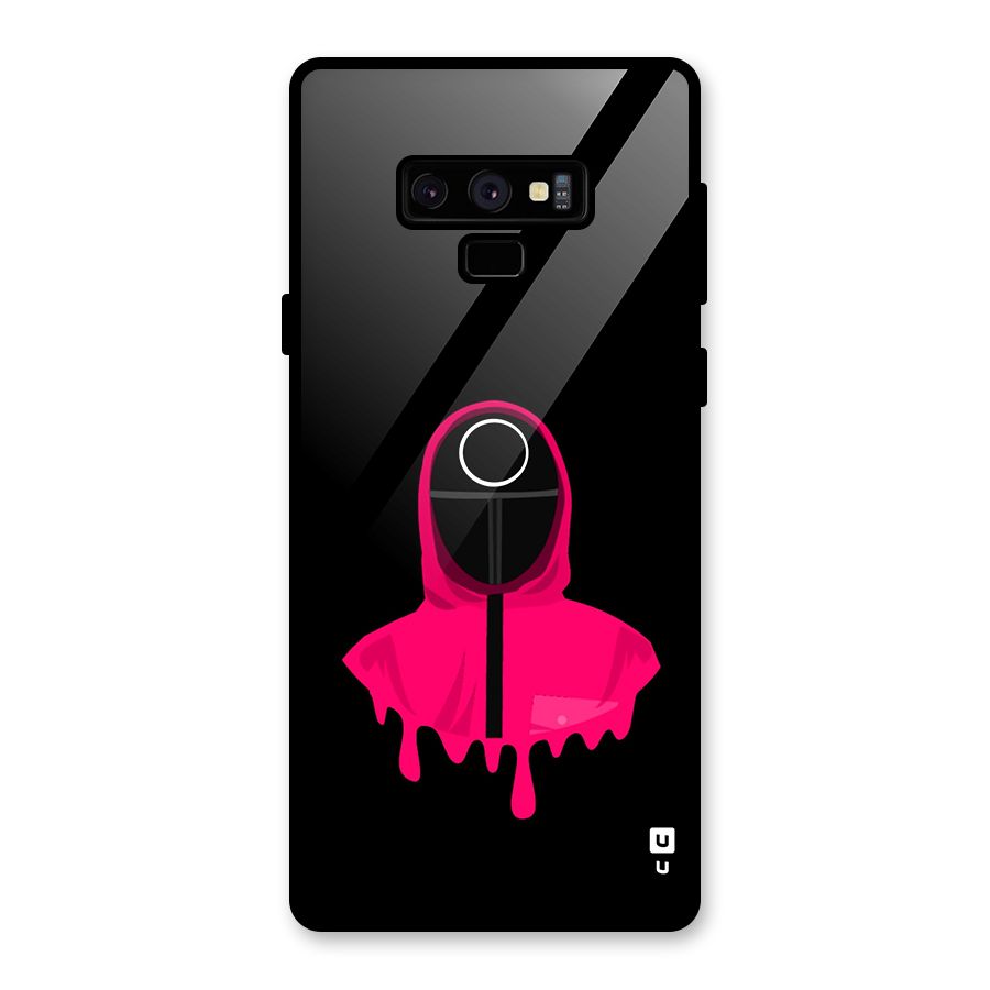 Squid Game Illustration Art Glass Back Case for Galaxy Note 9
