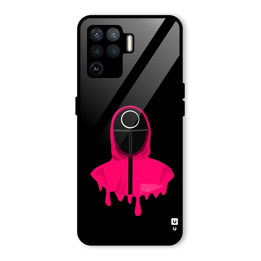 Squid Game Illustration Art Glass Back Case for Oppo F19 Pro
