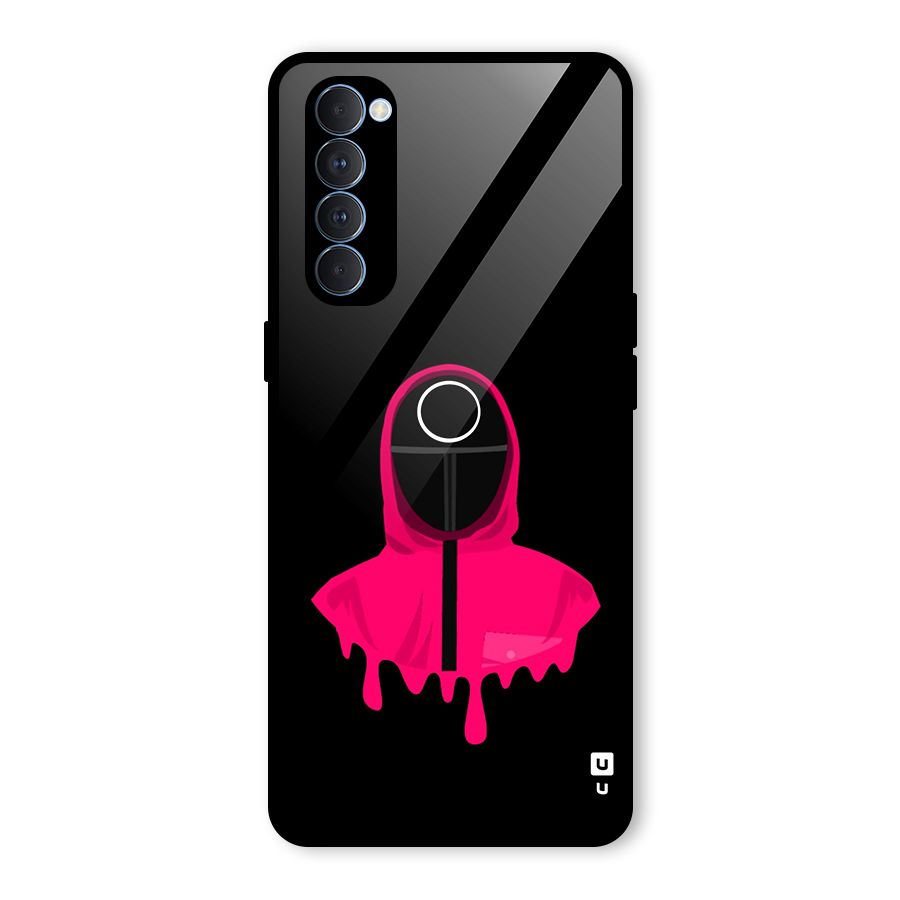 Squid Game Illustration Art Glass Back Case for Oppo Reno4 Pro