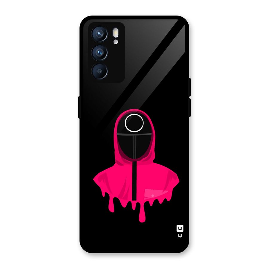 Squid Game Illustration Art Glass Back Case for Oppo Reno6 5G