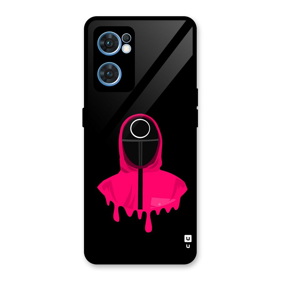 Squid Game Illustration Art Glass Back Case for Oppo Reno7 5G