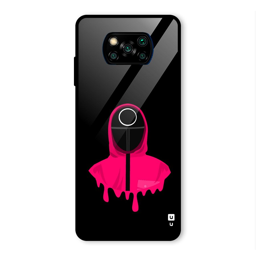 Squid Game Illustration Art Glass Back Case for Poco X3 Pro