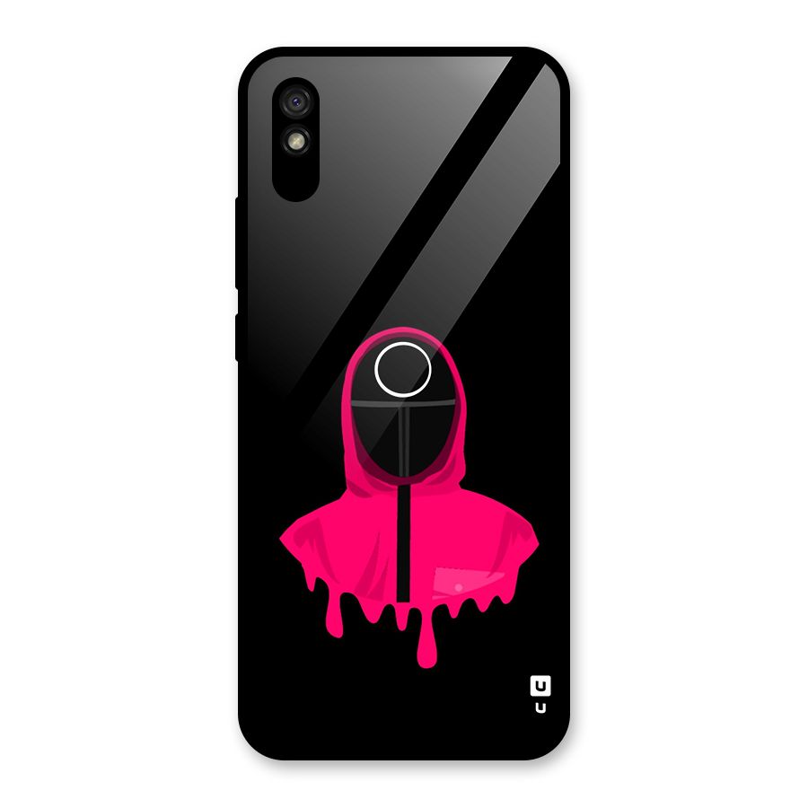 Squid Game Illustration Art Glass Back Case for Redmi 9A