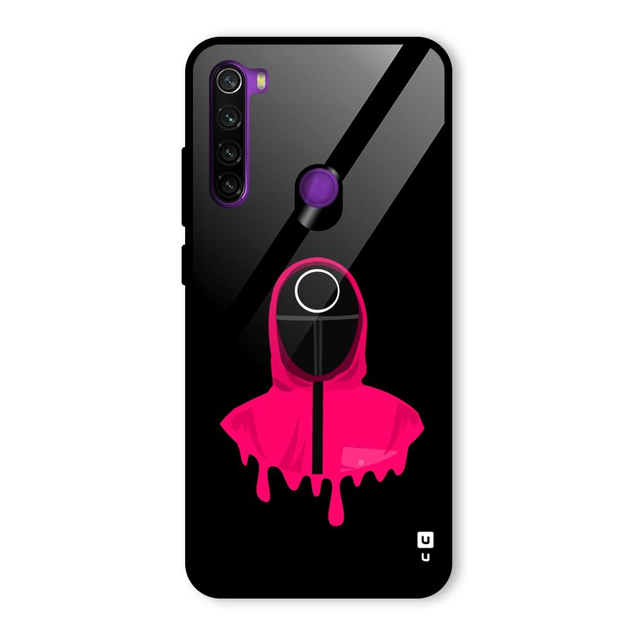 Squid Game Illustration Art Glass Back Case for Redmi Note 8