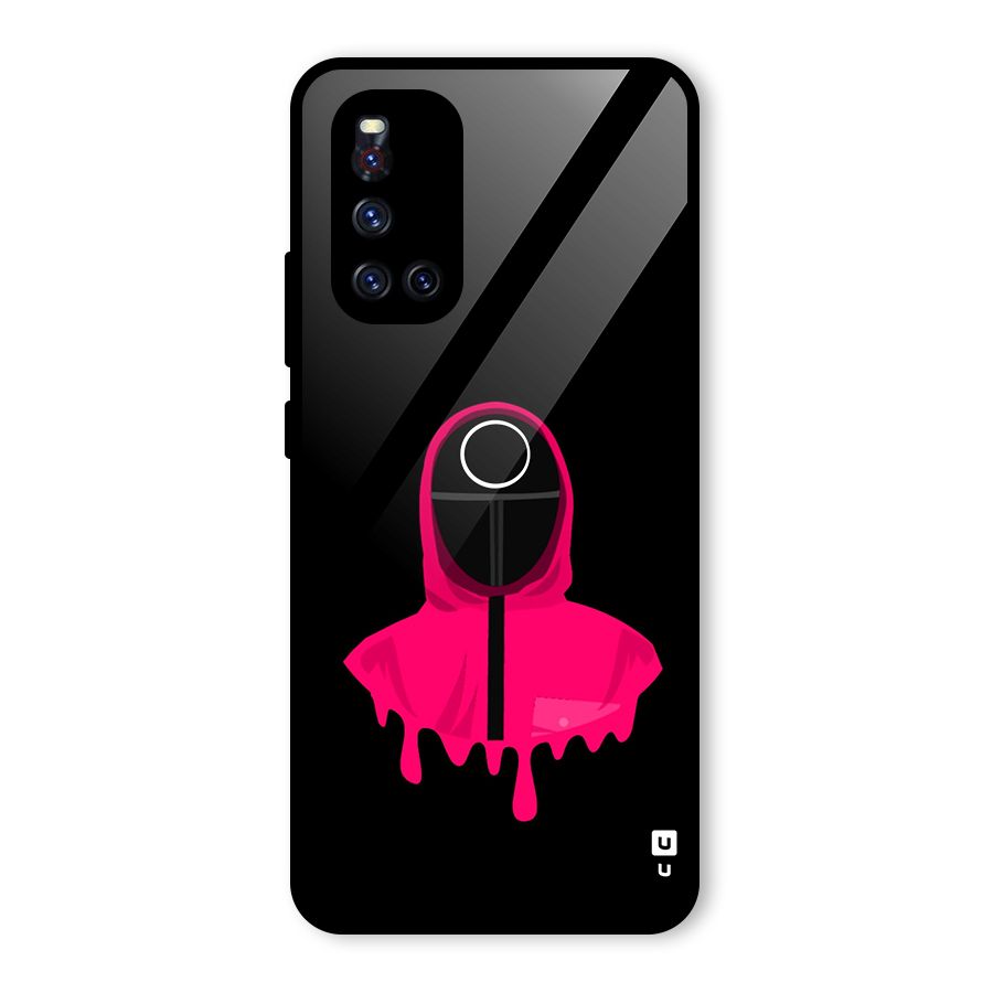 Squid Game Illustration Art Glass Back Case for Vivo V19