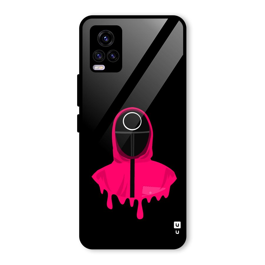 Squid Game Illustration Art Glass Back Case for Vivo V20