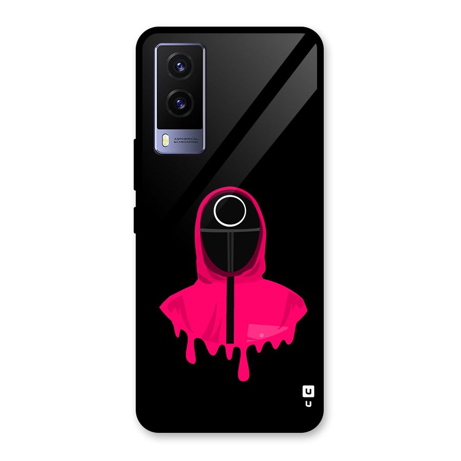 Squid Game Illustration Art Glass Back Case for Vivo V21e 5G