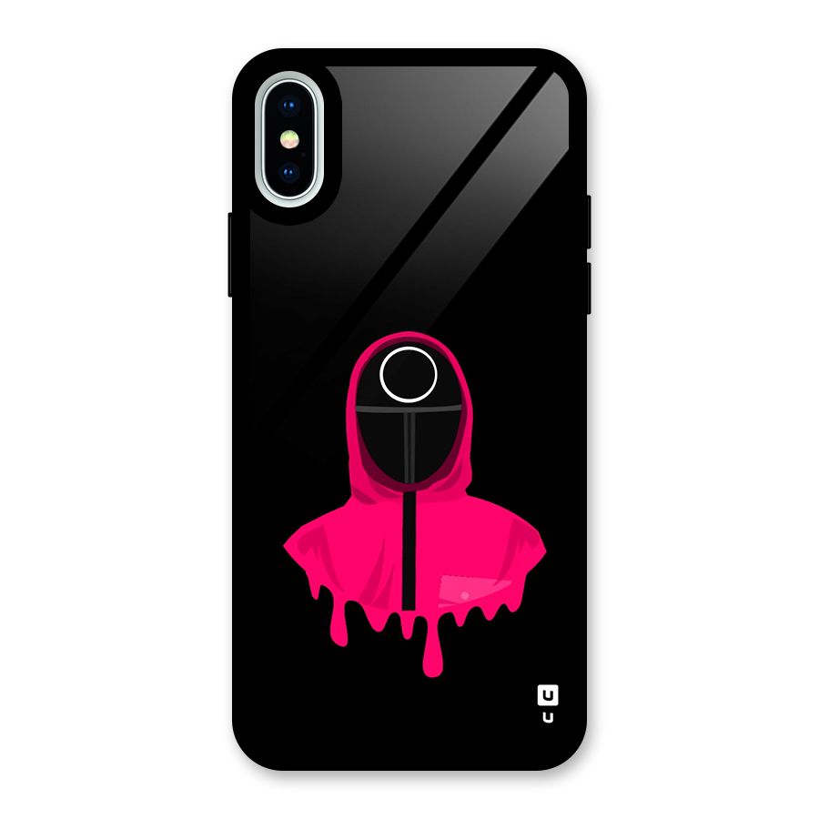 Squid Game Illustration Art Glass Back Case for iPhone X