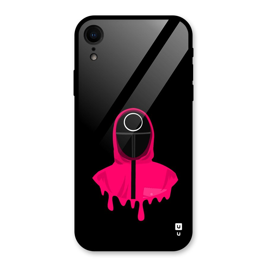 Squid Game Illustration Art Glass Back Case for iPhone XR