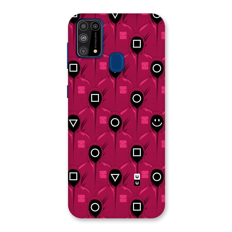 Squid Gamers Pattern Glass Back Case for Galaxy F41