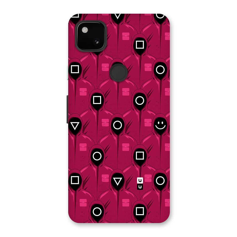 Squid Gamers Pattern Glass Back Case for Google Pixel 4a