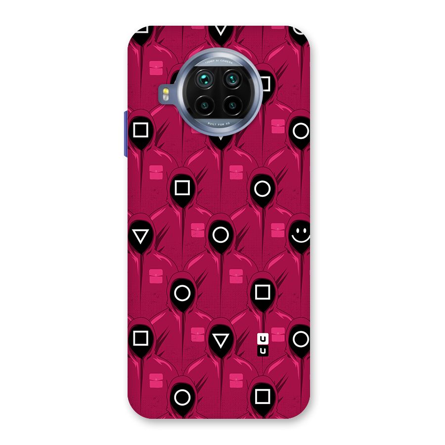 Squid Gamers Pattern Glass Back Case for Mi 10i