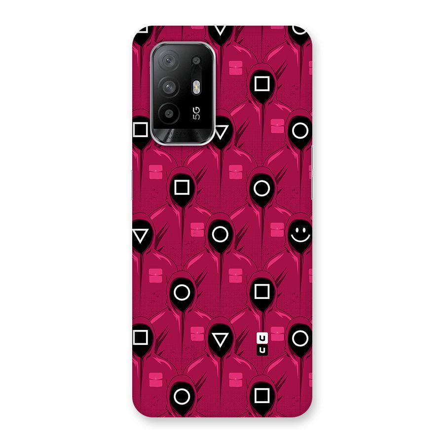 Squid Gamers Pattern Glass Back Case for Oppo F19 Pro Plus 5G