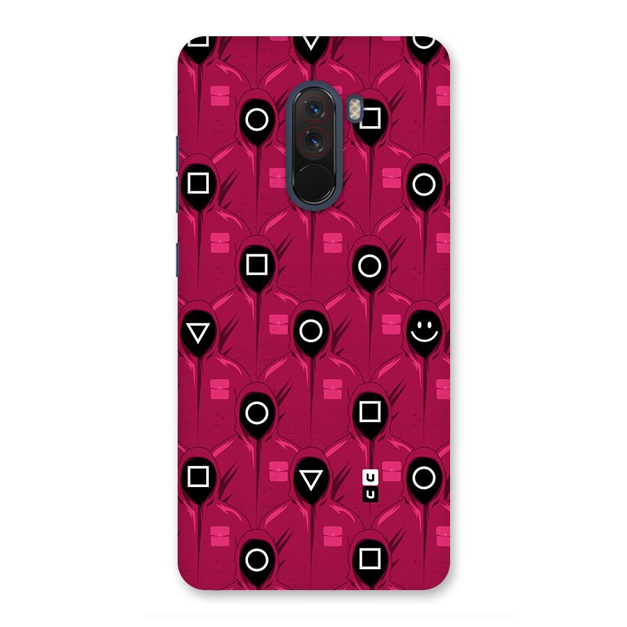 Squid Gamers Pattern Glass Back Case for Poco F1