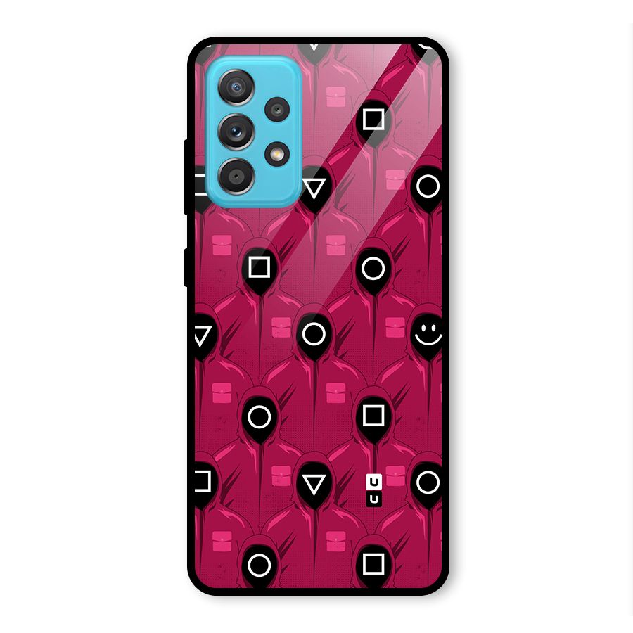 Squid Gamers Pattern Glass Back Case for Galaxy A52s 5G