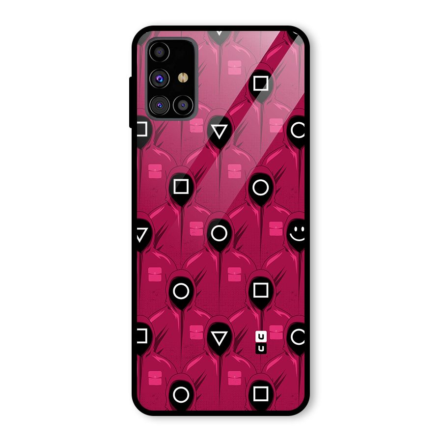 Squid Gamers Pattern Glass Back Case for Galaxy M31s
