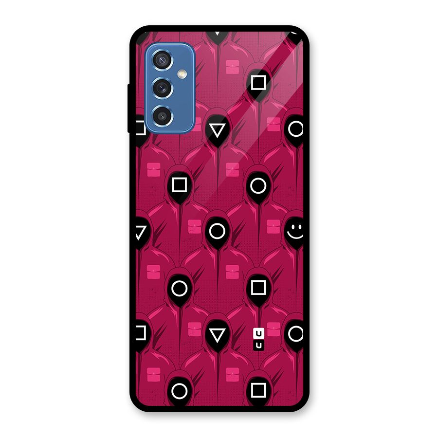 Squid Gamers Pattern Glass Back Case for Galaxy M52 5G