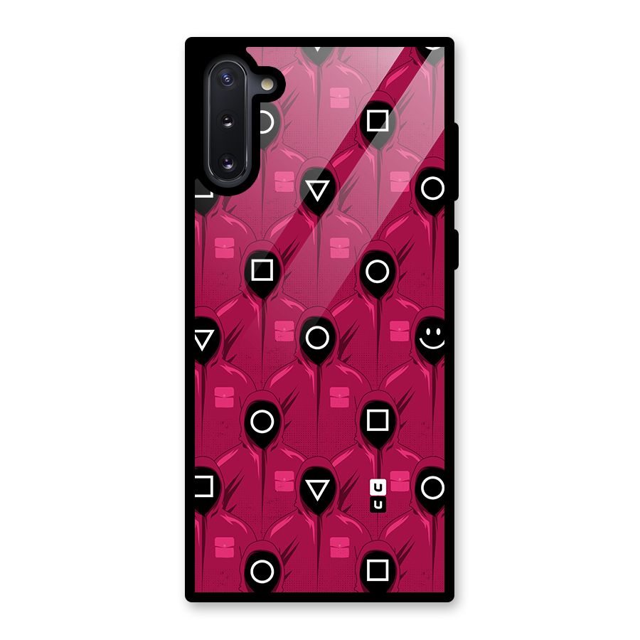 Squid Gamers Pattern Glass Back Case for Galaxy Note 10