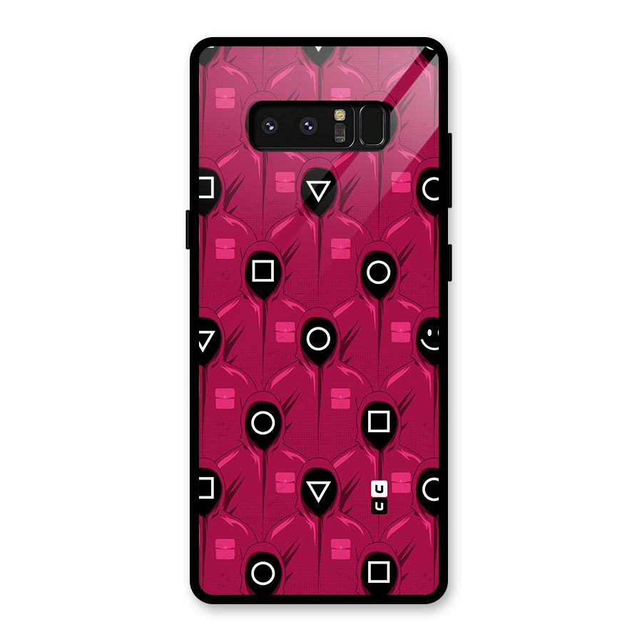 Squid Gamers Pattern Glass Back Case for Galaxy Note 8