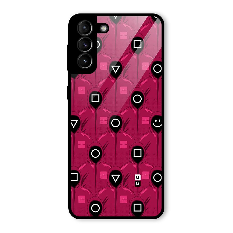 Squid Gamers Pattern Glass Back Case for Galaxy S21 Plus