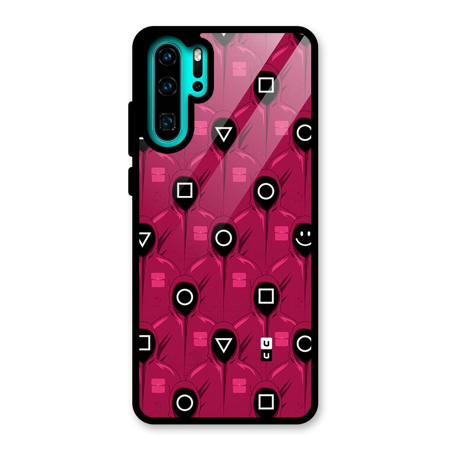 Squid Gamers Pattern Glass Back Case for Huawei P30 Pro