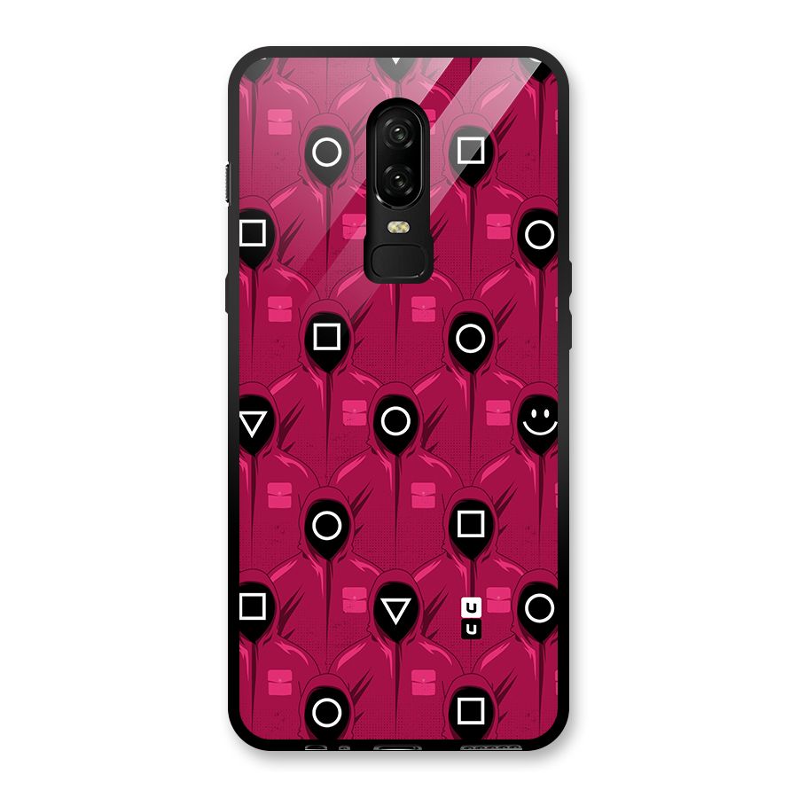 Squid Gamers Pattern Glass Back Case for OnePlus 6