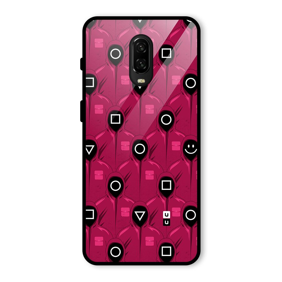 Squid Gamers Pattern Glass Back Case for OnePlus 6T
