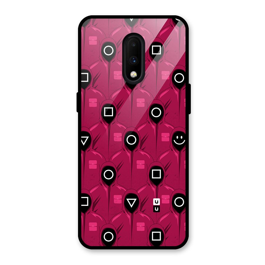 Squid Gamers Pattern Glass Back Case for OnePlus 7
