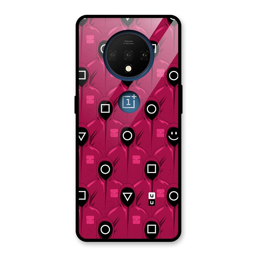 Squid Gamers Pattern Glass Back Case for OnePlus 7T