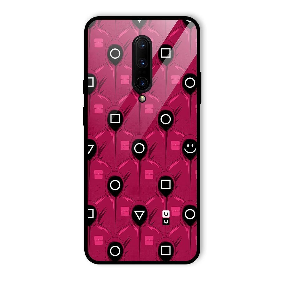 Squid Gamers Pattern Glass Back Case for OnePlus 7 Pro