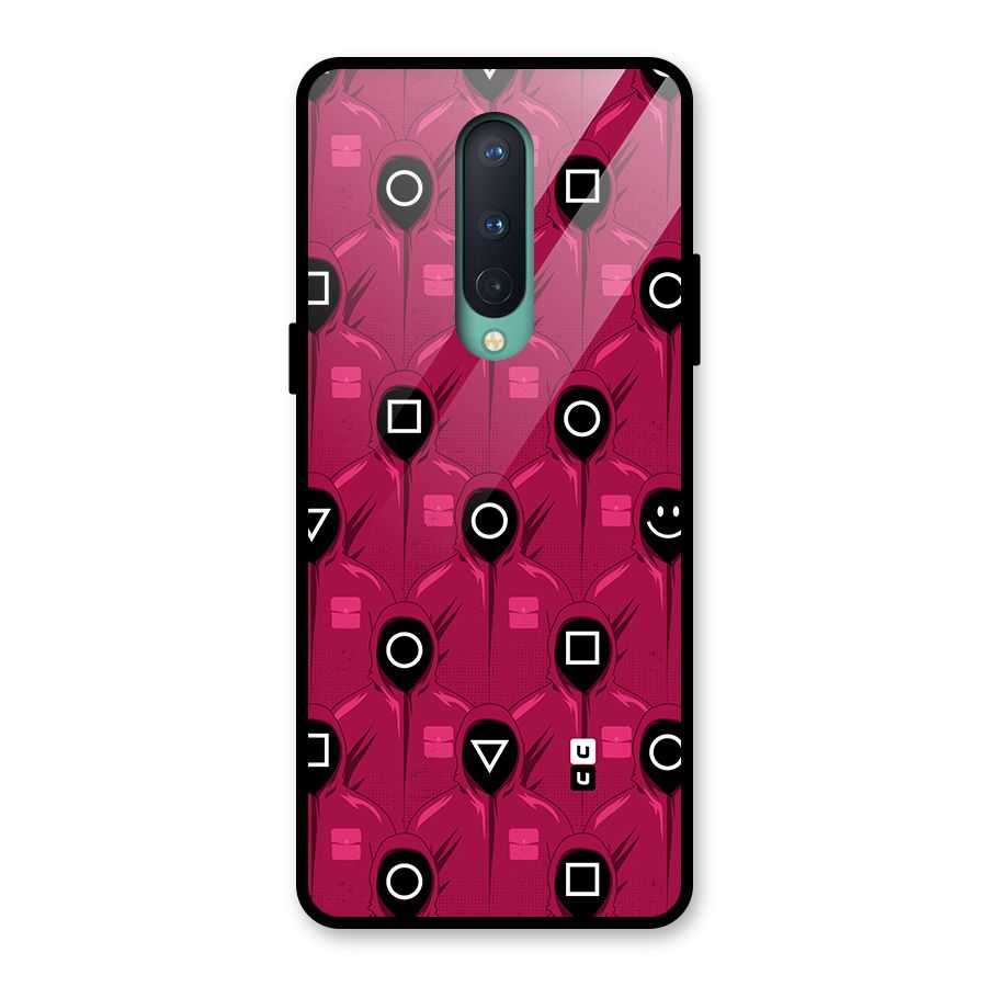 Squid Gamers Pattern Glass Back Case for OnePlus 8
