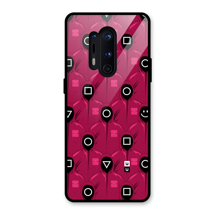 Squid Gamers Pattern Glass Back Case for OnePlus 8 Pro
