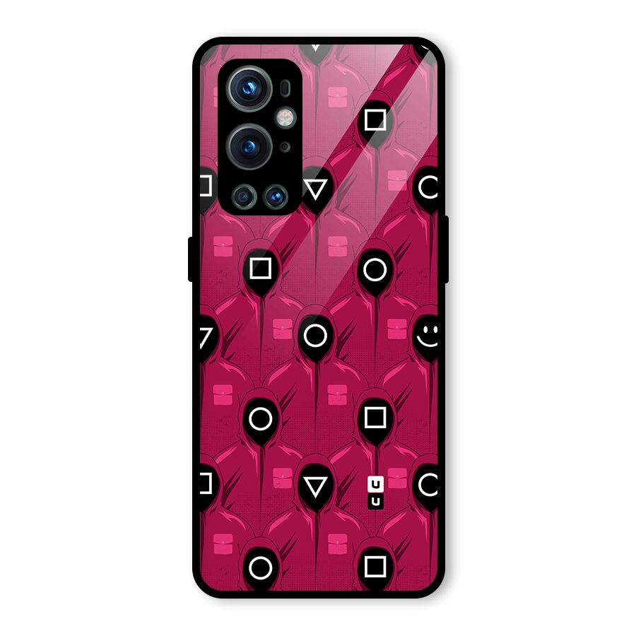 Squid Gamers Pattern Glass Back Case for OnePlus 9 Pro