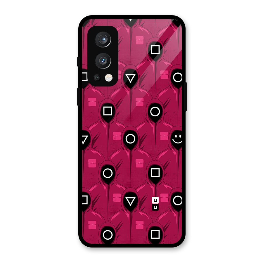 Squid Gamers Pattern Glass Back Case for OnePlus Nord 2 5G