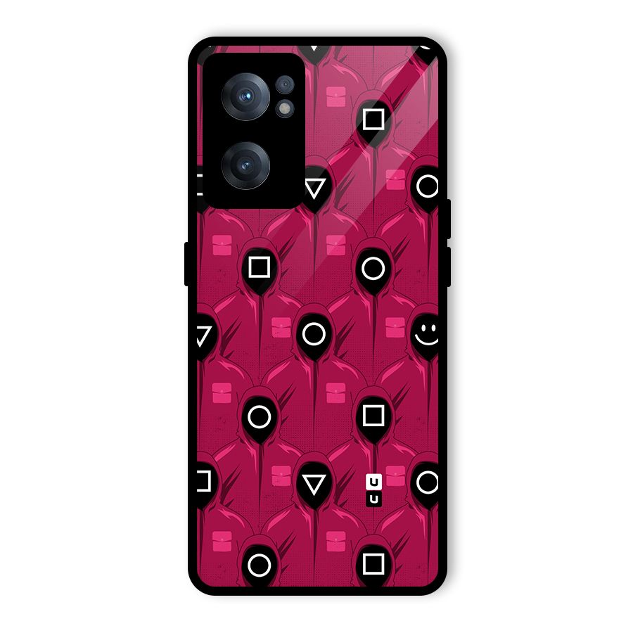 Squid Gamers Pattern Glass Back Case for OnePlus Nord CE 2 5G