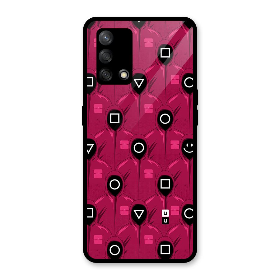 Squid Gamers Pattern Glass Back Case for Oppo F19