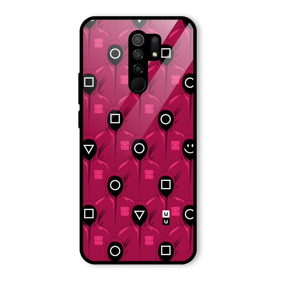 Squid Gamers Pattern Glass Back Case for Poco M2