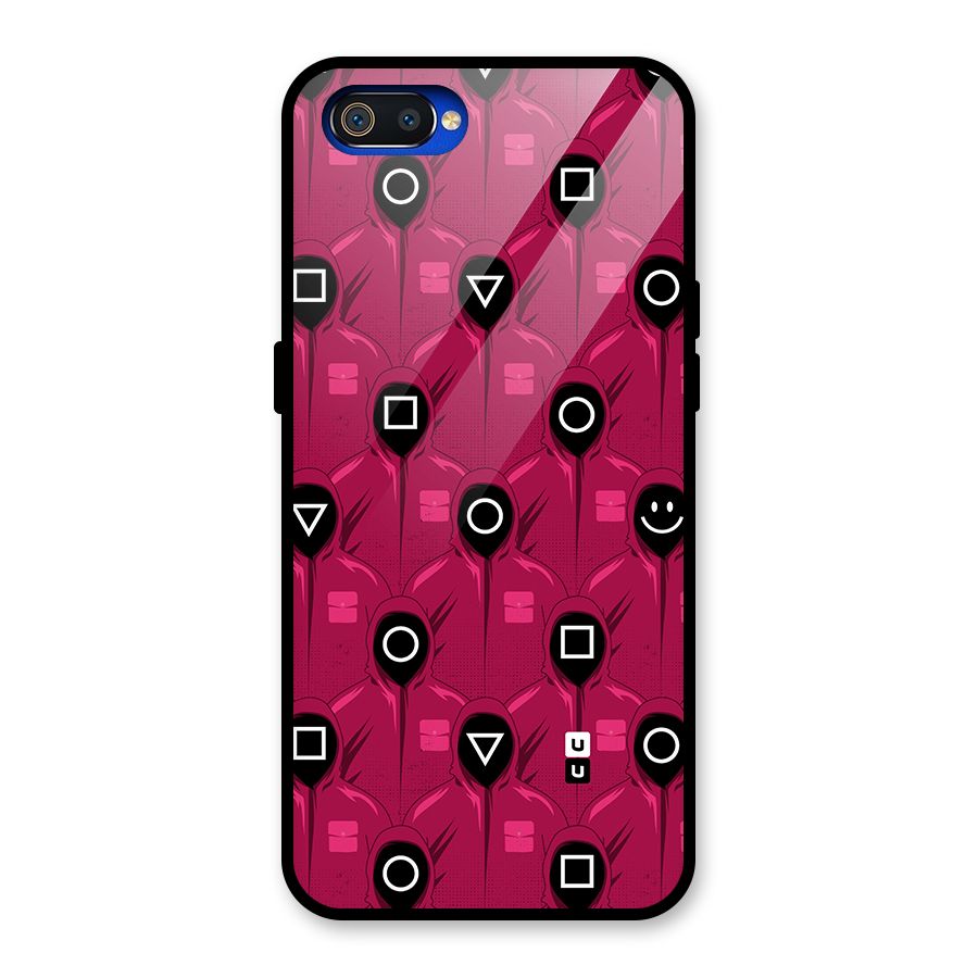 Squid Gamers Pattern Glass Back Case for Realme C2