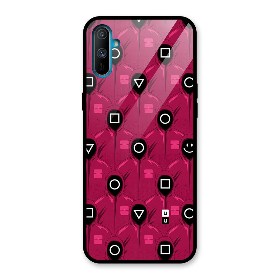 Squid Gamers Pattern Glass Back Case for Realme C3