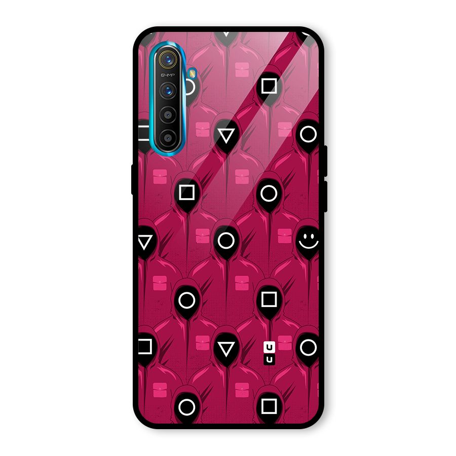 Squid Gamers Pattern Glass Back Case for Realme X2