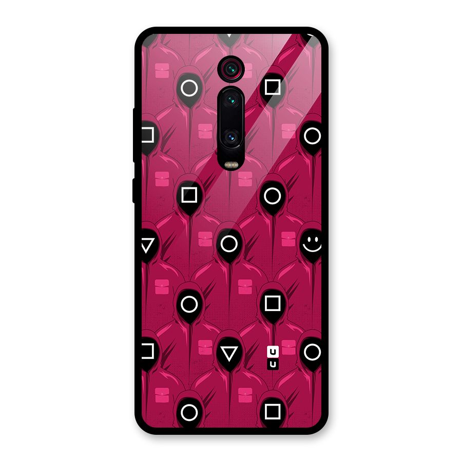 Squid Gamers Pattern Glass Back Case for Redmi K20