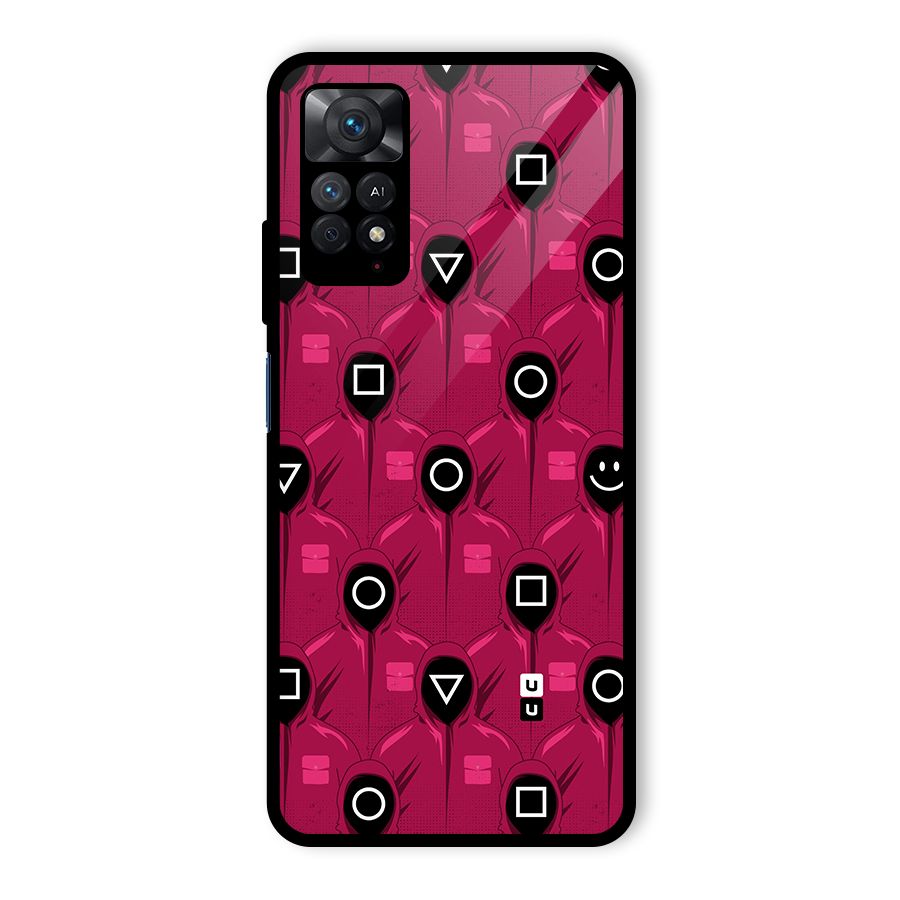 Squid Gamers Pattern Glass Back Case for Redmi Note 11 Pro Plus 5G