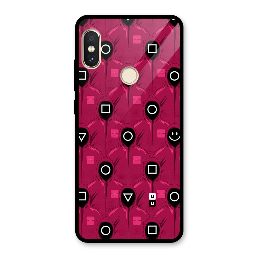 Squid Gamers Pattern Glass Back Case for Redmi Note 5 Pro